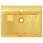 vidaXL Lavandino con Troppopieno 60x46x16 cm in Ceramica Oro vidaXL Lavandino con Troppopieno 60x46x16 cm in Ceramica Oro