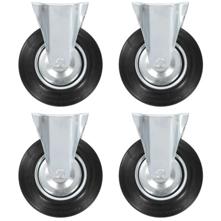 vidaXL Rotelle Fisse 4 pz 200 mm 