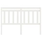 Testiera per Letto Bianca 146x4x100cm in Legno Massello di Pino Testiera per Letto Bianca 146x4x100cm in Legno Massello di Pino