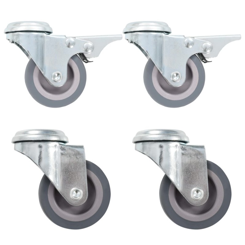vidaXL Ruote Girevoli con Foro per Bulloni 4 pz 50 mm vidaXL Ruote Girevoli con Foro per Bulloni 4 pz 50 mm