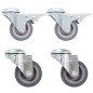 vidaXL Ruote Girevoli con Foro per Bulloni 4 pz 50 mm vidaXL Ruote Girevoli con Foro per Bulloni 4 pz 50 mm