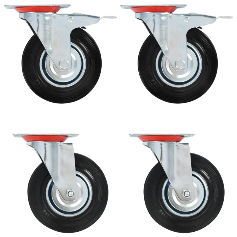 vidaXL Rotelle Girevoli 4 pz 125 mm vidaXL Rotelle Girevoli 4 pz 125 mm