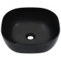 vidaXL Lavandino 42,5x42,5x14,5 cm in Ceramica Nero vidaXL Lavandino 42,5x42,5x14,5 cm in Ceramica Nero