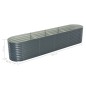 vidaXL Letto Rialzato Giardino 400x80x81 cm in Acciaio Zincato Grigio vidaXL Letto Rialzato Giardino 400x80x81 cm in Acciaio Zincato Grigio