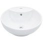vidaXL Lavandino con Troppopieno 46,5x18 cm in Ceramica Bianco