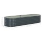 vidaXL Letto Rialzato Giardino 240x80x44 cm in Acciaio Zincato Grigio vidaXL Letto Rialzato Giardino 240x80x44 cm in Acciaio Zincato Grigio