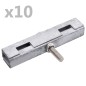 vidaXL Set di Connettori per Griglie da Giardino 10 pz Argento vidaXL Set di Connettori per Griglie da Giardino 10 pz Argento