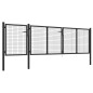 vidaXL Cancello per Giardino in Acciaio 400x75 cm Antracite vidaXL Cancello per Giardino in Acciaio 400x75 cm Antracite