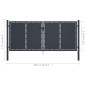 vidaXL Cancello per Giardino in Acciaio 300x125 cm Antracite vidaXL Cancello per Giardino in Acciaio 300x125 cm Antracite