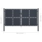 vidaXL Cancello per Giardino in Acciaio 300x150 cm Antracite vidaXL Cancello per Giardino in Acciaio 300x150 cm Antracite