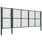 vidaXL Cancello per Giardino in Acciaio 500x150 cm Verde