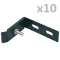 vidaXL Set di Connettori Angolari a Parete 10 pz Verde vidaXL Set di Connettori Angolari a Parete 10 pz Verde