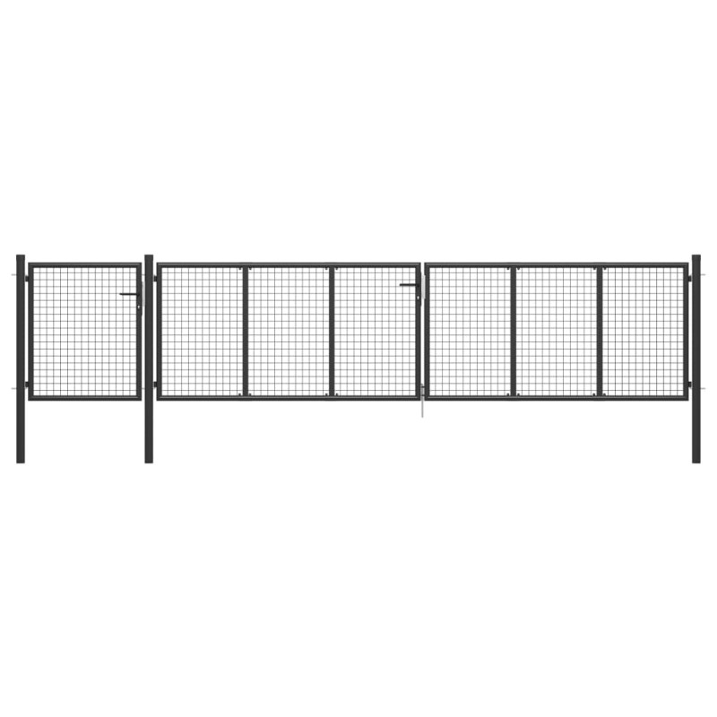 vidaXL Cancello per Giardino in Acciaio 500x75 cm Antracite vidaXL Cancello per Giardino in Acciaio 500x75 cm Antracite