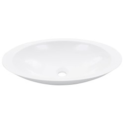 vidaXL Lavandino 59,3x35,1x10,7 cm Blocco in Marmo/Minerale Bianco