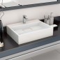 vidaXL Lavandino 50x38x13 cm Blocco in Marmo/Minerale Bianco vidaXL Lavandino 50x38x13 cm Blocco in Marmo/Minerale Bianco