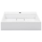 vidaXL Lavandino 50x38x13 cm Blocco in Marmo/Minerale Bianco vidaXL Lavandino 50x38x13 cm Blocco in Marmo/Minerale Bianco