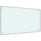 vidaXL Paraschizzi per Cucina Bianco 90x50 cm in Vetro Temperato vidaXL Paraschizzi per Cucina Bianco 90x50 cm in Vetro Temperato