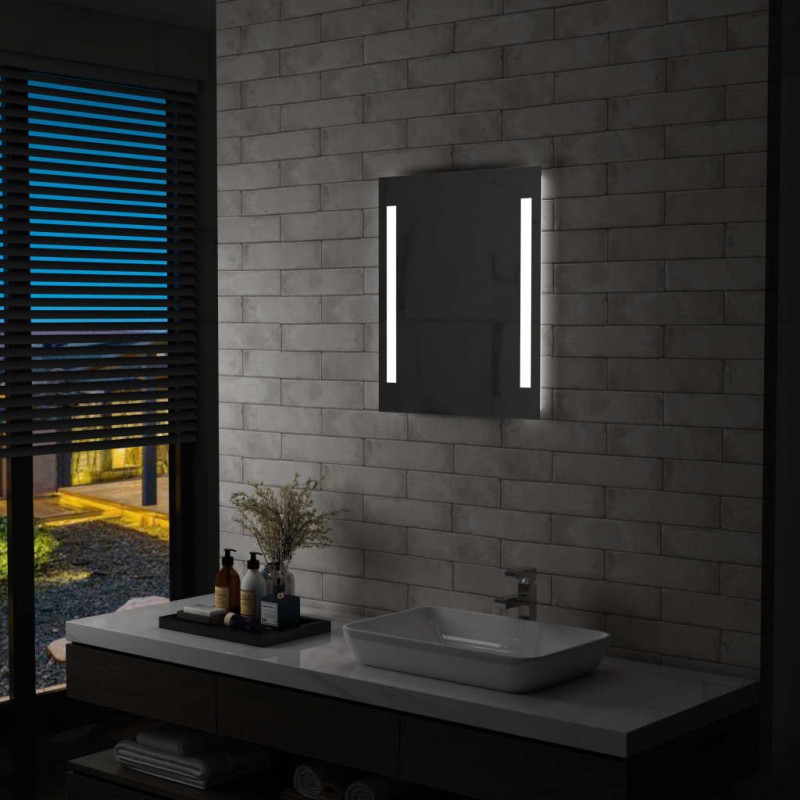 vidaXL Specchio da Parete a LED per Bagno 50x60 cm vidaXL Specchio da Parete a LED per Bagno 50x60 cm