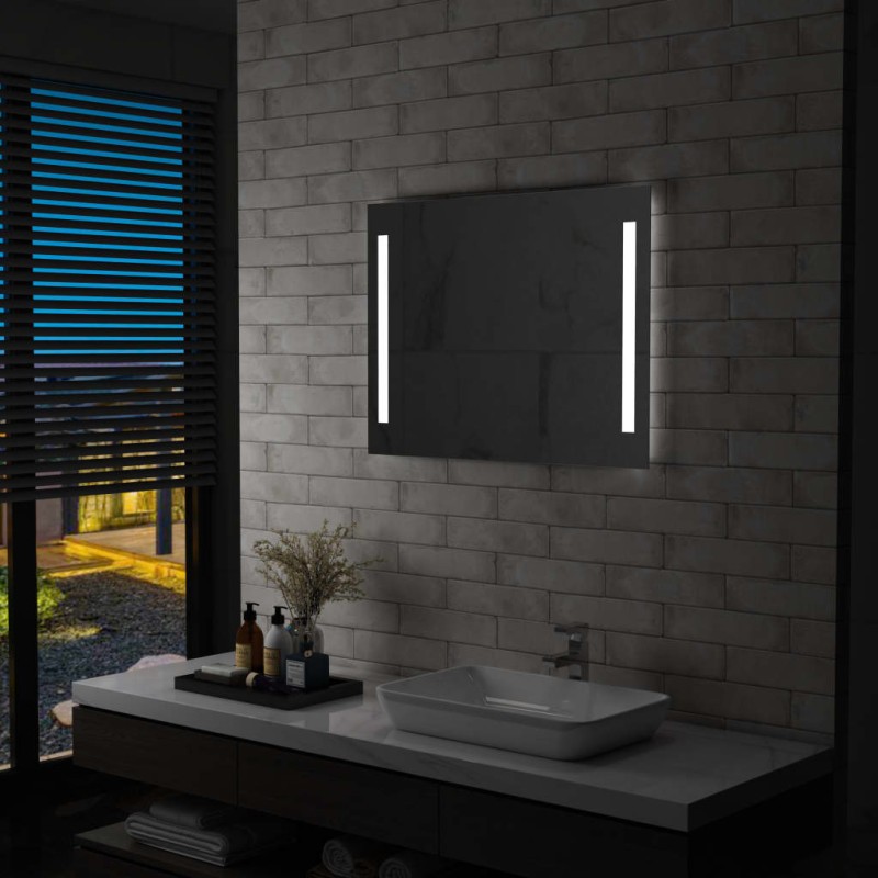 vidaXL Specchio da Parete a LED per Bagno 80x60 cm vidaXL Specchio da Parete a LED per Bagno 80x60 cm
