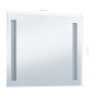 vidaXL Specchio da Parete a LED per Bagno 80x60 cm vidaXL Specchio da Parete a LED per Bagno 80x60 cm