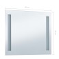 vidaXL Specchio da Parete a LED per Bagno 60x50 cm vidaXL Specchio da Parete a LED per Bagno 60x50 cm