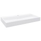 vidaXL Lavandino 100x46x11 cm Blocco in Marmo/Minerale Bianco vidaXL Lavandino 100x46x11 cm Blocco in Marmo/Minerale Bianco
