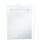 vidaXL Specchio da Parete a LED per Bagno 50x60 cm vidaXL Specchio da Parete a LED per Bagno 50x60 cm