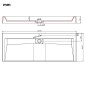 vidaXL Lavandino 120x46x11 cm Blocco in Marmo/Minerale Bianco vidaXL Lavandino 120x46x11 cm Blocco in Marmo/Minerale Bianco