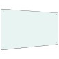 vidaXL Paraschizzi per Cucina Bianco 100x60 cm in Vetro Temperato
