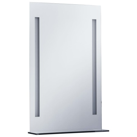 vidaXL Specchio da Parete a LED per Bagno con Ripiano 60x80 cm