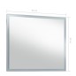 vidaXL Specchio da Parete a LED per Bagno 60x50 cm vidaXL Specchio da Parete a LED per Bagno 60x50 cm