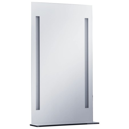 vidaXL Specchio da Parete a LED per Bagno con Ripiano 60x100 cm