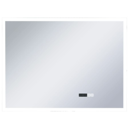 vidaXL Specchio LED Bagno con Sensore Tattile e Schermo Orario 80x60cm