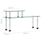 vidaXL Mensola da Cucina Trasparente 45x16x26 cm in Vetro Temperato vidaXL Mensola da Cucina Trasparente 45x16x26 cm in Vetro Temperato