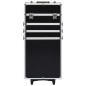 vidaXL Valigia Trolley per Cosmetici Alluminio Nero Design Coccodrillo vidaXL Valigia Trolley per Cosmetici Alluminio Nero Design Coccodrillo