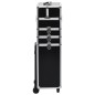 vidaXL Valigia Trolley per Cosmetici Alluminio Nero Design Coccodrillo vidaXL Valigia Trolley per Cosmetici Alluminio Nero Design Coccodrillo