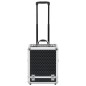 vidaXL Valigia Trolley per Cosmetici 35x29x45 cm Nera in Alluminio vidaXL Valigia Trolley per Cosmetici 35x29x45 cm Nera in Alluminio