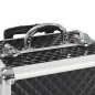 vidaXL Valigia Trolley per Cosmetici 35x29x45 cm Nera in Alluminio vidaXL Valigia Trolley per Cosmetici 35x29x45 cm Nera in Alluminio