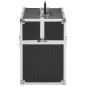 vidaXL Valigia per Cosmetici 37x24x35 cm Nera in Alluminio 