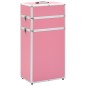 vidaXL Valigia Trolley per Cosmetici in Alluminio Rosa vidaXL Valigia Trolley per Cosmetici in Alluminio Rosa