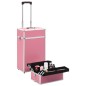 vidaXL Valigia Trolley per Cosmetici in Alluminio Rosa vidaXL Valigia Trolley per Cosmetici in Alluminio Rosa