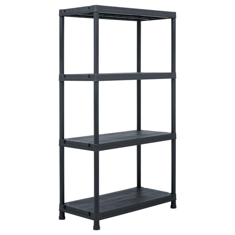 vidaXL Scaffale Nero 100 kg 60x30x138 cm in Plastica vidaXL Scaffale Nero 100 kg 60x30x138 cm in Plastica