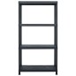 vidaXL Scaffale Nero 100 kg 60x30x138 cm in Plastica vidaXL Scaffale Nero 100 kg 60x30x138 cm in Plastica