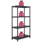 vidaXL Scaffale Nero 100 kg 60x30x138 cm in Plastica vidaXL Scaffale Nero 100 kg 60x30x138 cm in Plastica