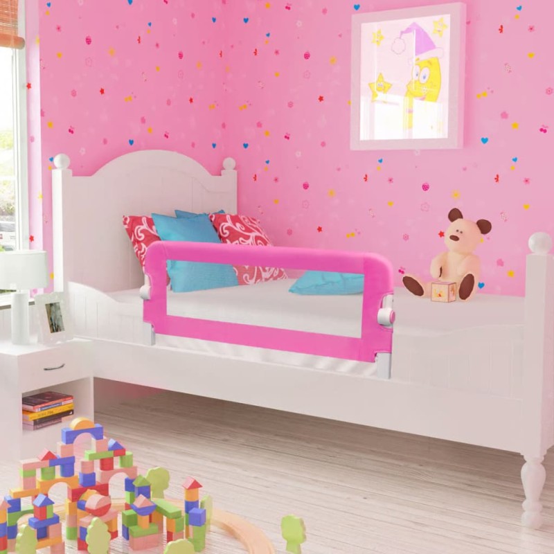 vidaXL Sponde Letto per la Sicurezza dei Bambini 2 pz Rosa 102x42 cm vidaXL Sponde Letto per la Sicurezza dei Bambini 2 pz Rosa 102x42 cm