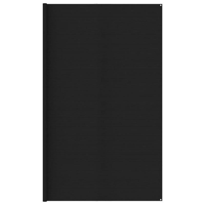 Tappeto da Tenda 400x400 cm Nero in HDPE