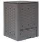 vidaXL Compostiera Giardino Marrone 60x60x83 cm 300 L Rattan Plastica vidaXL Compostiera Giardino Marrone 60x60x83 cm 300 L Rattan Plastica