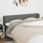 Testiera ad Orecchio Grigio Scuro 163x23x78/88 cm in Tessuto Testiera ad Orecchio Grigio Scuro 163x23x78/88 cm in Tessuto