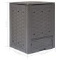 vidaXL Compostiera Giardino Marrone 60x60x83 cm 300 L Rattan Plastica vidaXL Compostiera Giardino Marrone 60x60x83 cm 300 L Rattan Plastica
