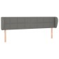 Testiera ad Orecchio Grigio Scuro 163x23x78/88 cm in Tessuto Testiera ad Orecchio Grigio Scuro 163x23x78/88 cm in Tessuto